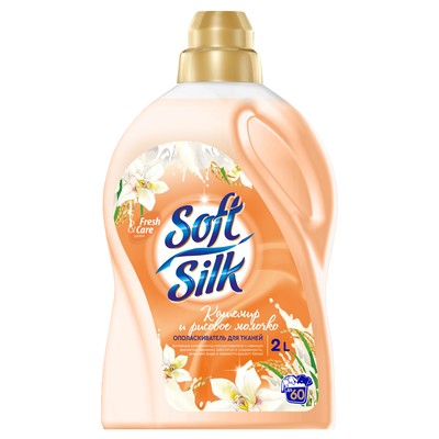 РОМАКС Soft Silk Ополаскиватель для тканей Кашемир и рисовое молочко  2л оранжевый