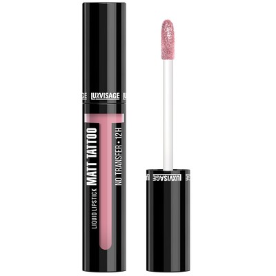 LUX visage MATT TATTOO NO TRANSFER 12H  Помада для губ жидкая матовая стойкая тон 101 Lavender Pink