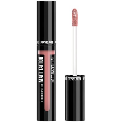 LUX visage MATT TATTOO NO TRANSFER 12H  Помада для губ жидкая матовая стойкая  тон 102 Creamy Rose