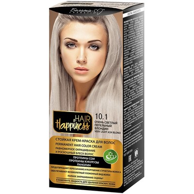Белита-М Hair Happiness Стойкая крем-краска для волос № 10.1 Очень светлый пепельный блондин