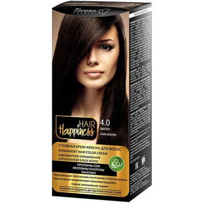 Белита-М Hair Happiness Стойкая крем-краска для волос № 4.0 Шатен