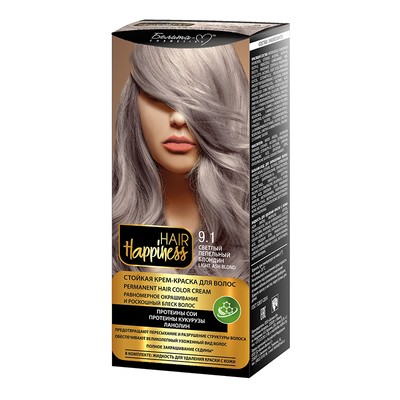 Белита-М Hair Happiness Стойкая крем-краска для волос тон № 9.1 Светлый пепельный блондин