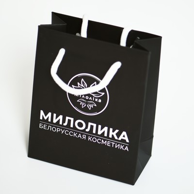 Фирменный пакет 12x15x6 черный