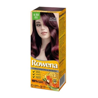 Рябина Rowena Стойкая крем-краска для волос тон 6.50 Дикая вишня